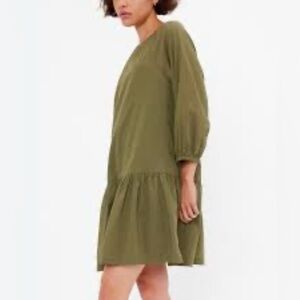 GAP olive green military long sleeves dress lined